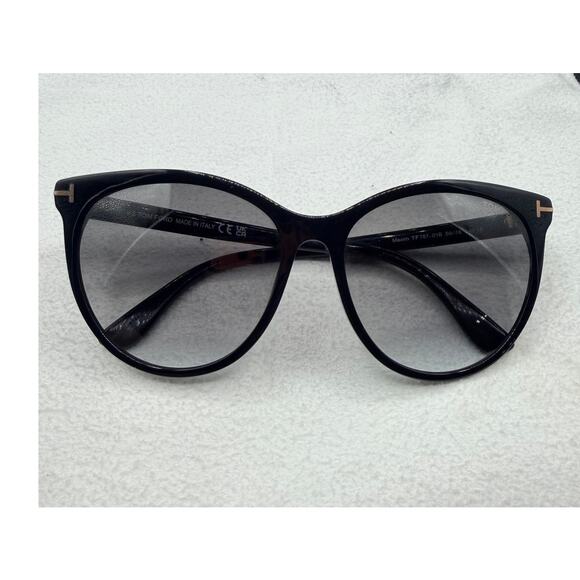 Tom Ford TF787 Maxim Black Cat Eye Sunglasses 59-16 Italy frames